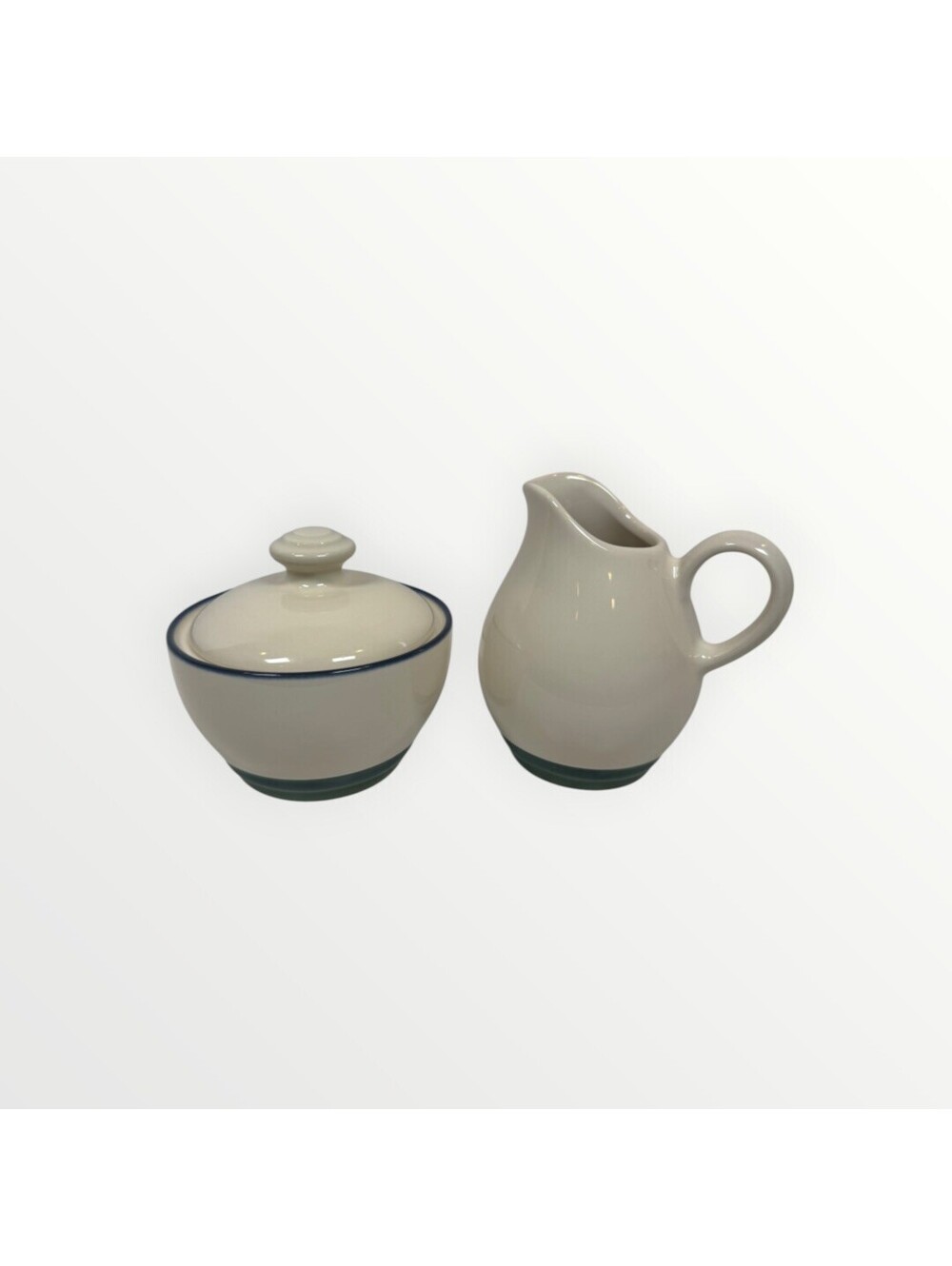 PFALTZGRAFF OCEAN BREEZE CREAM Creamer Pitcher and sugar bowl with lid set
